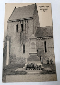 Osmanville Monument aux Morts et Eglise Normandy France 1918 - TulipStuff