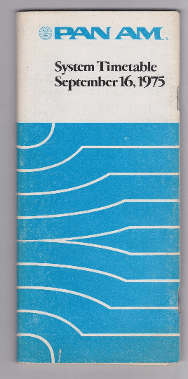 Pan Am World Airways System Timetable September 16 1975 - TulipStuff