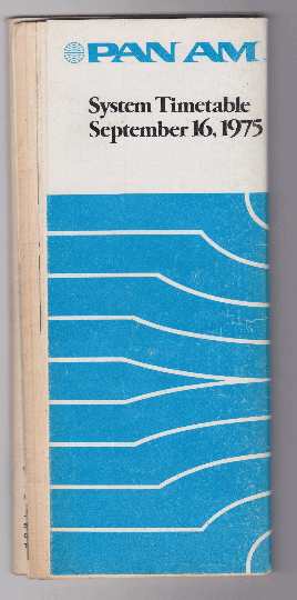 Pan Am World Airways System Timetable September 16 1975 - TulipStuff