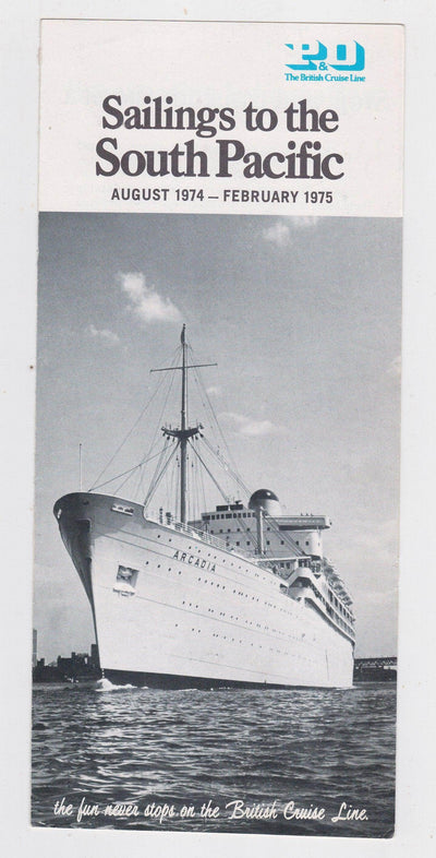 P&O 1974/75 South Pacific Sailings Canberra Oriana Oronsay Arcadia - TulipStuff