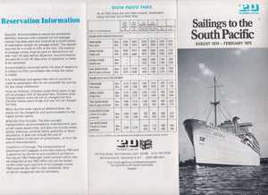 P&O 1974/75 South Pacific Sailings Canberra Oriana Oronsay Arcadia - TulipStuff