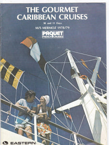 Paquet French Cruises MS Mermoz 1978-79 Gourmet Caribbean Brochure - TulipStuff