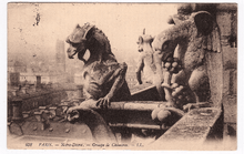 Load image into Gallery viewer, Paris Notre-Dame Group de Chimeres Gargoyles France 1913 - TulipStuff
