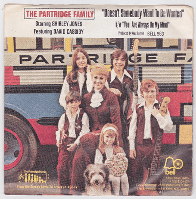 Partridge Family Doesn't Somebody Want To Be Wanted 7" Vinyl 1971 - TulipStuff