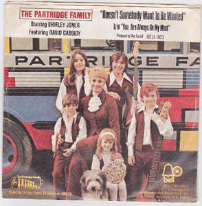 Partridge Family Doesn't Somebody Want To Be Wanted 7" Vinyl 1971 - TulipStuff