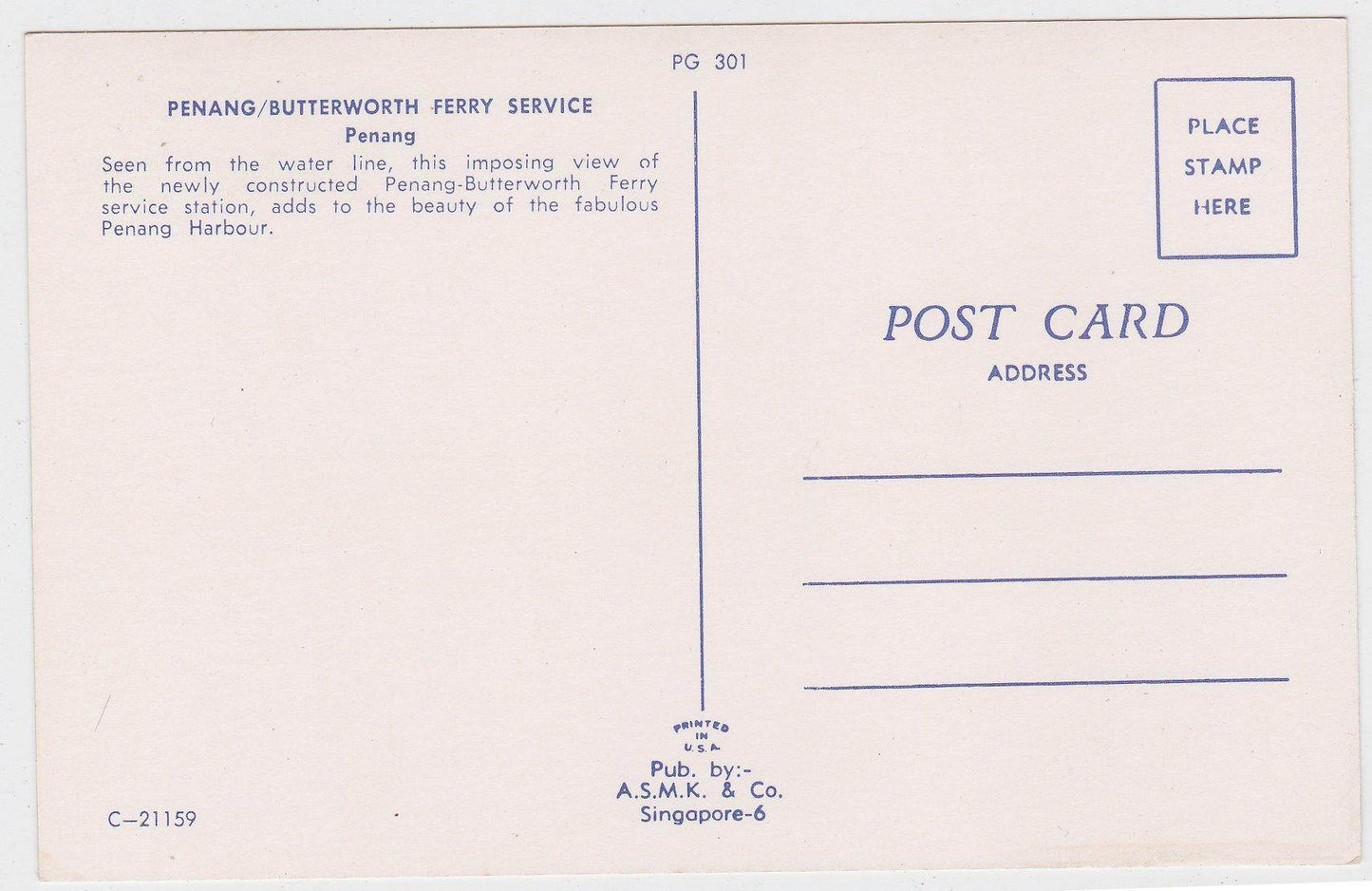 Penang Butterworth Ferry Boat Service Station Malaysia 1960's - TulipStuff