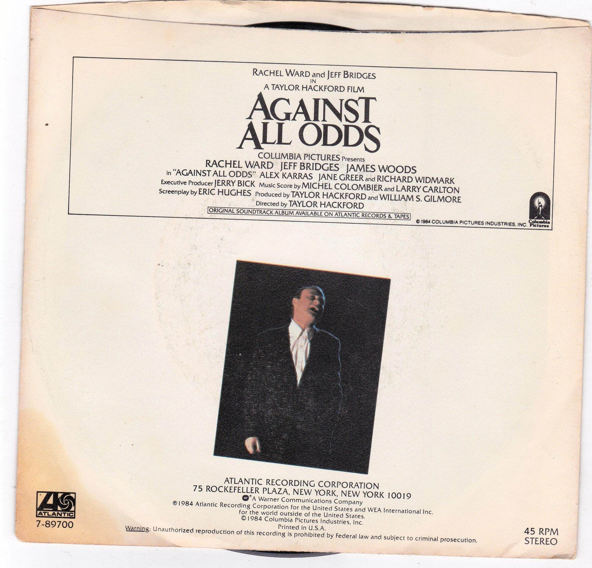 Phil Collins Against All Odd Take A Look At Me Now 7" Vinyl 1984 - TulipStuff