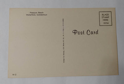 Pleasure Beach Waterford Connecticut Long Island Sound 1960's Postcard - TulipStuff