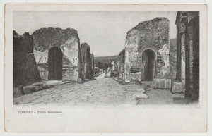 Pompei Porta Ercolano Gate And Necropolis Italy Postcard 1903 - TulipStuff