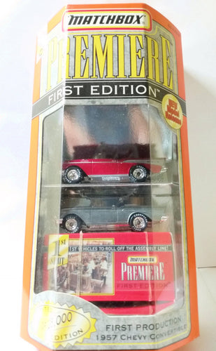 Matchbox Premiere 1st Edition First Production 1957 Chevy Convertible - TulipStuff