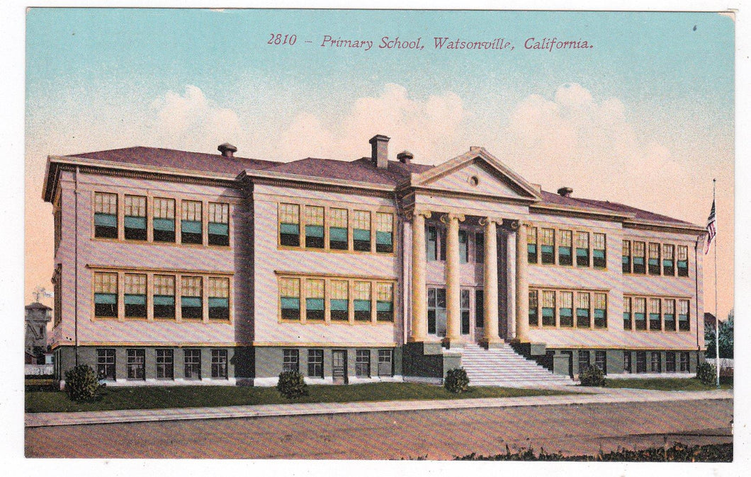 Primary School Watsonville California 1910's Postcard - TulipStuff