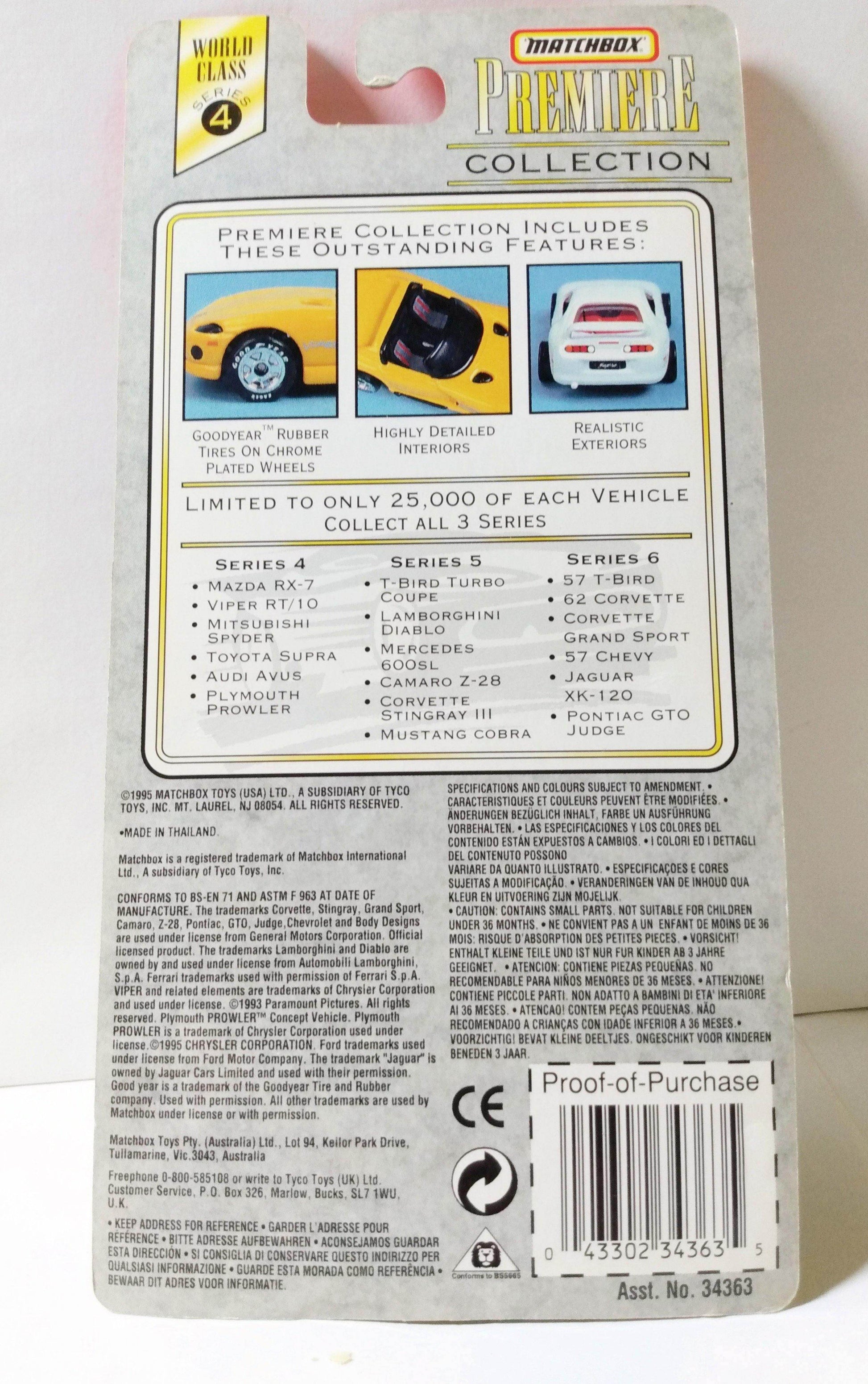 Matchbox Premiere Collection Plymouth Prowler Ltd Edition 1995 Silver - TulipStuff