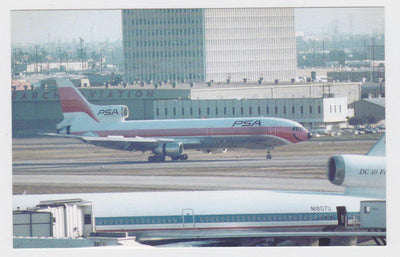 PSA Pacific Southwest Airlines Lockheed L-1011 Postcard - TulipStuff