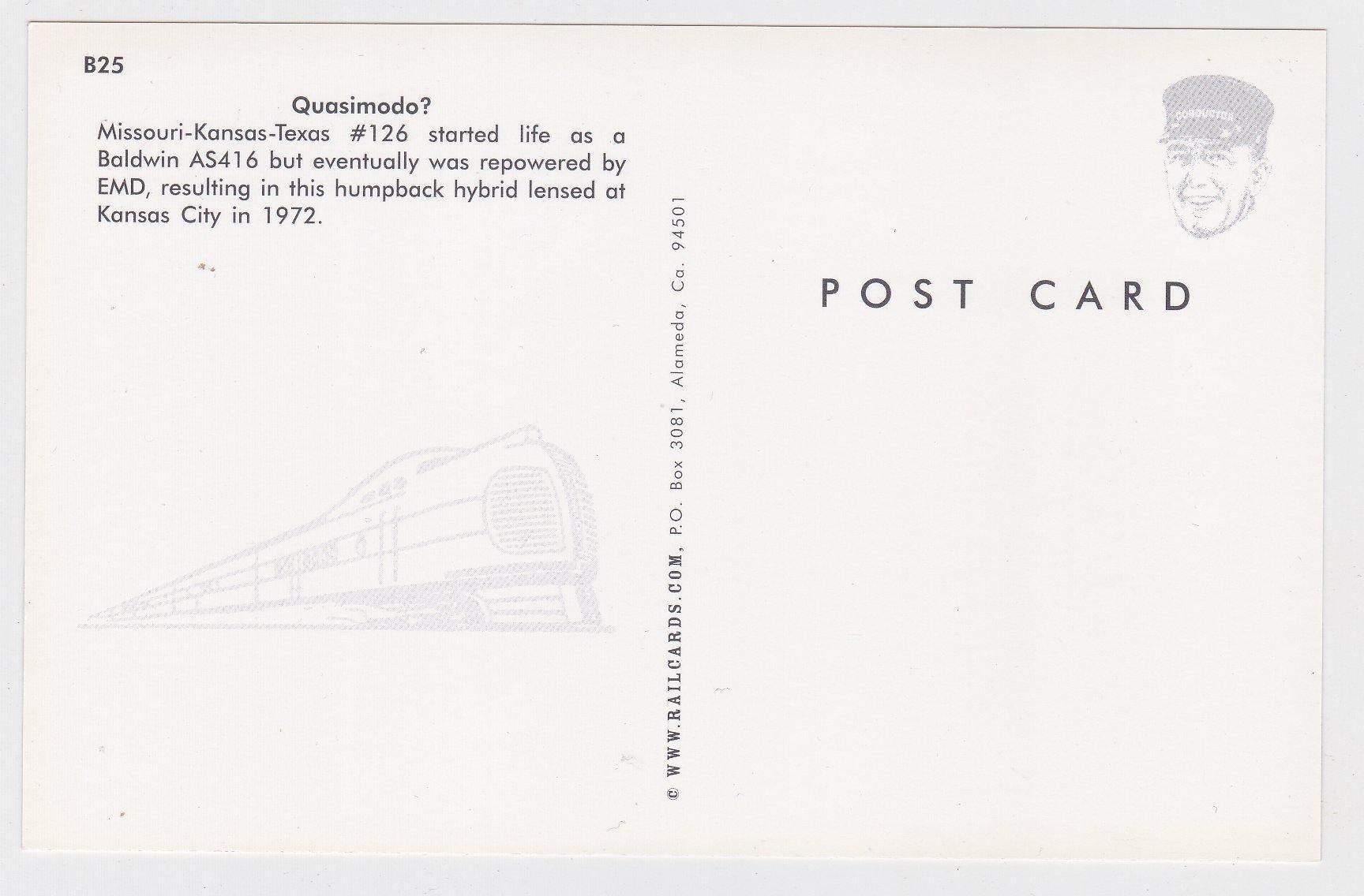 Katy Missouri-Kansas-Texas Railroad Humpback Hybrid Diesel Locomotive - TulipStuff