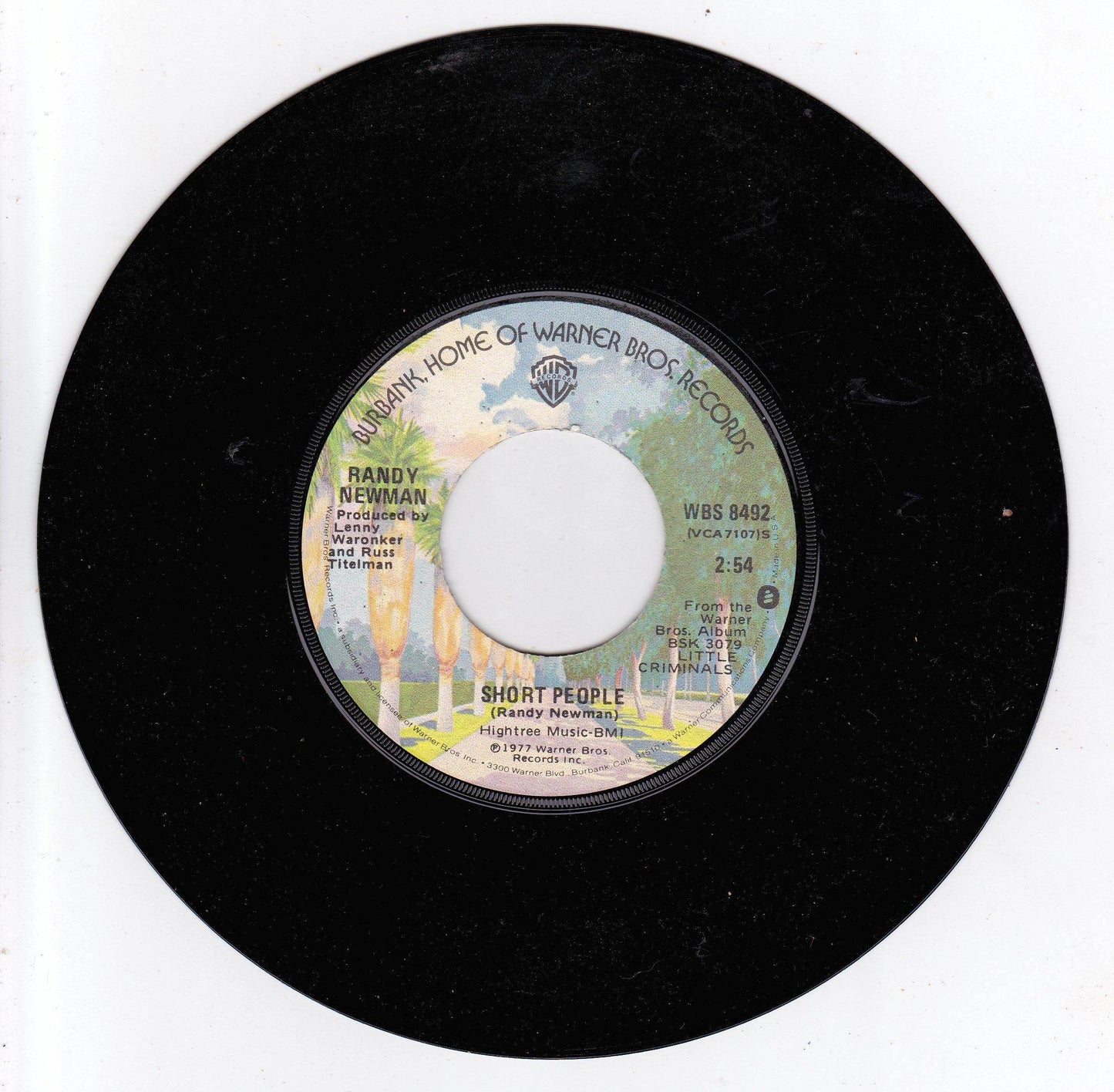 Randy Newman Short People b/w Old Man On The Farm 7" 1977 - TulipStuff