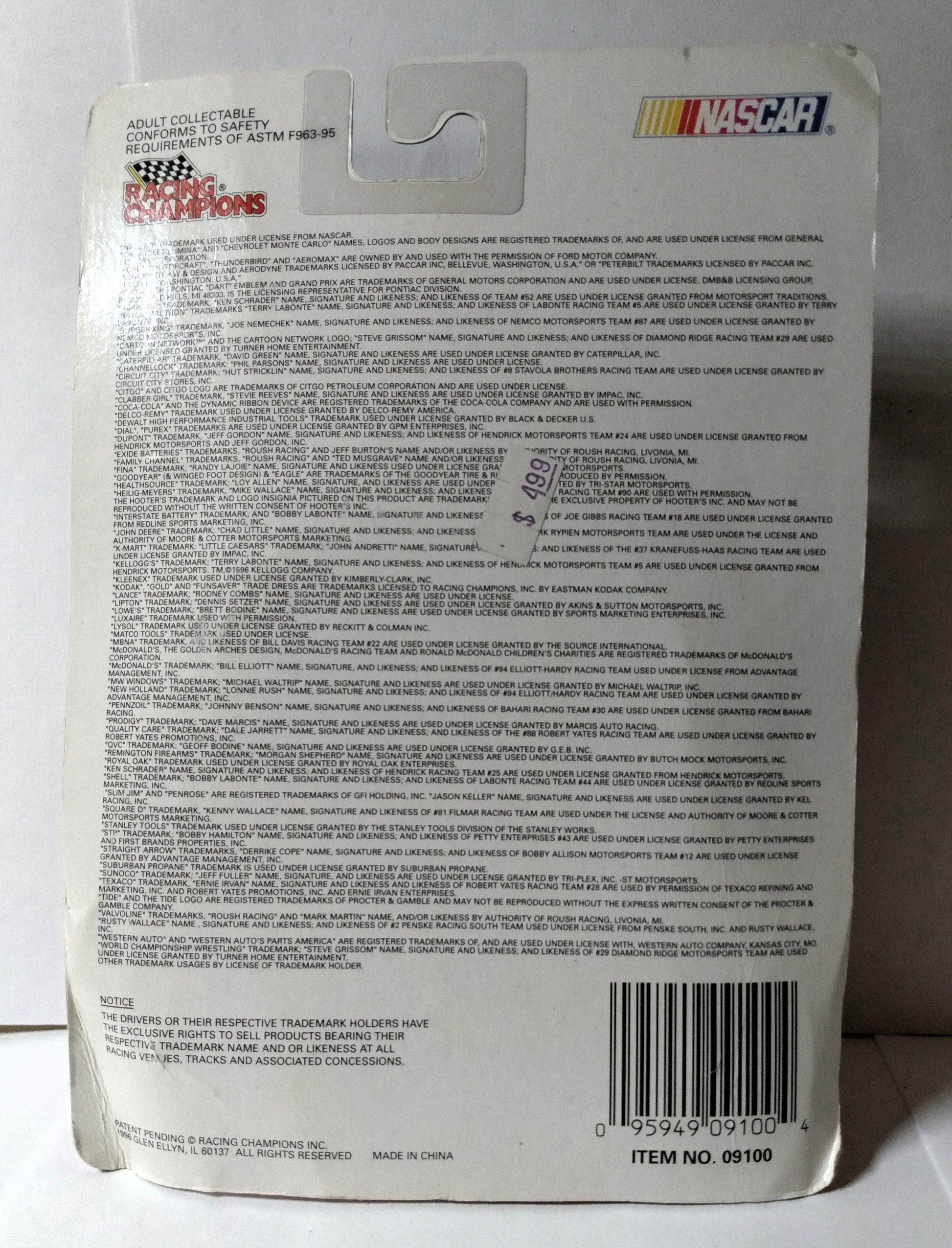 Racing Champions 1996 Premier Medallion Bobby Labonte Shell Nascar - TulipStuff