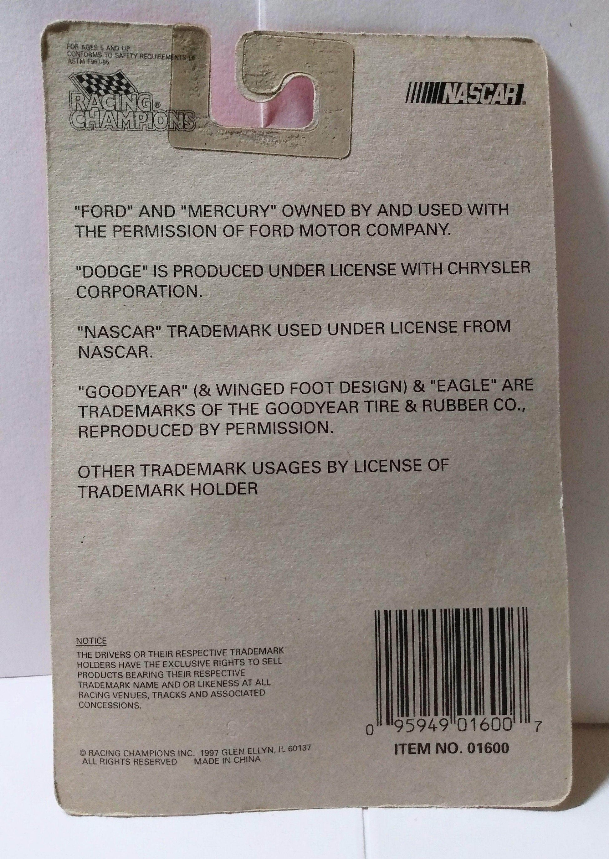 Racing Champions Nascar Classics Benny Parsons 1969 Mercury Cyclone - TulipStuff