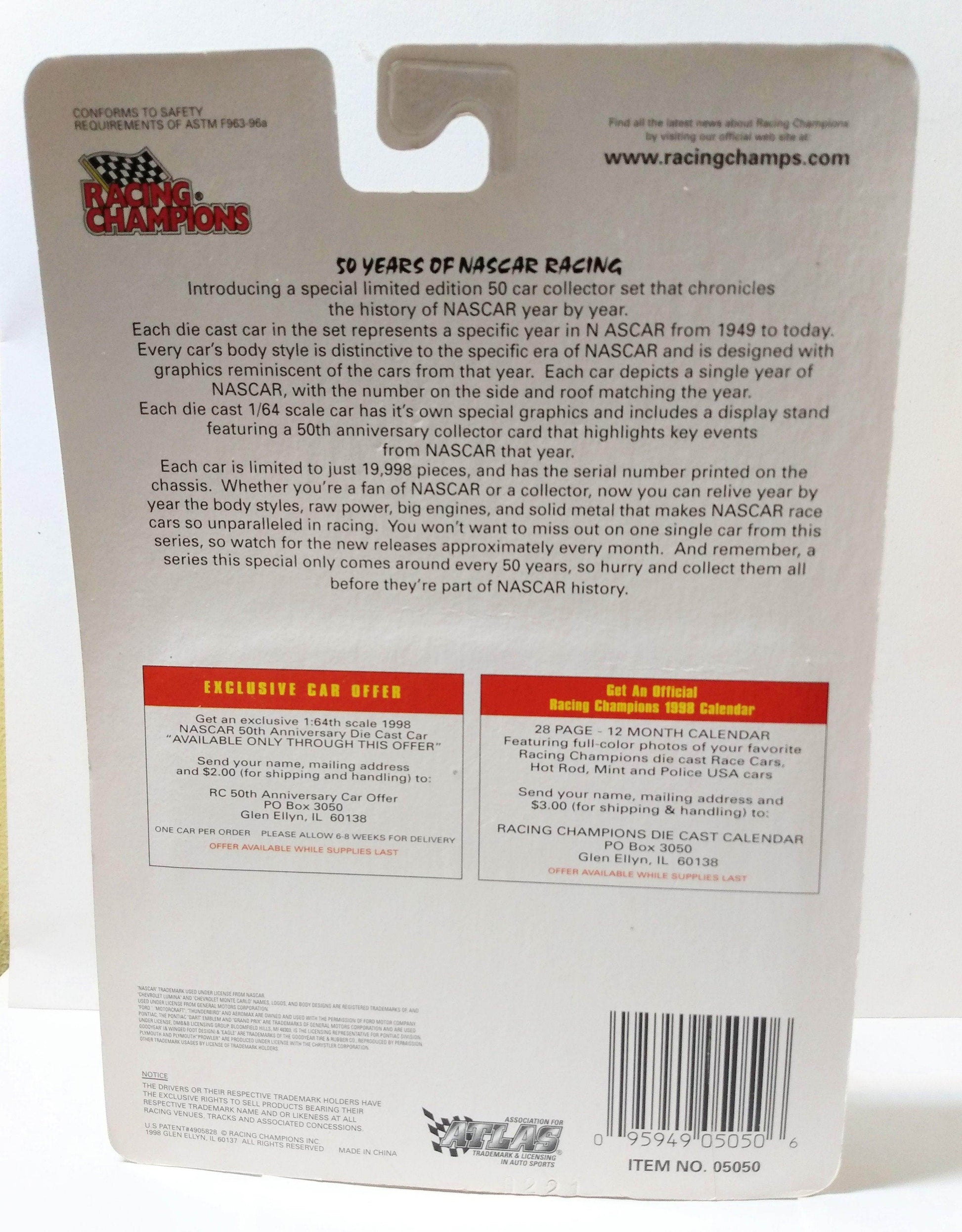 Racing Champions Nascar 50th Issue #24 1972 Ignitor Plymouth Barracuda - TulipStuff