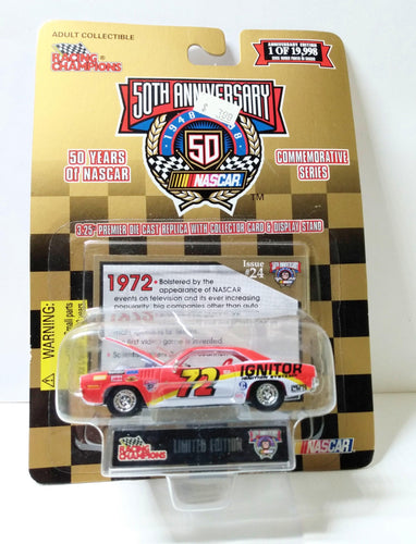 Racing Champions Nascar 50th Issue #24 1972 Ignitor Plymouth Barracuda - TulipStuff