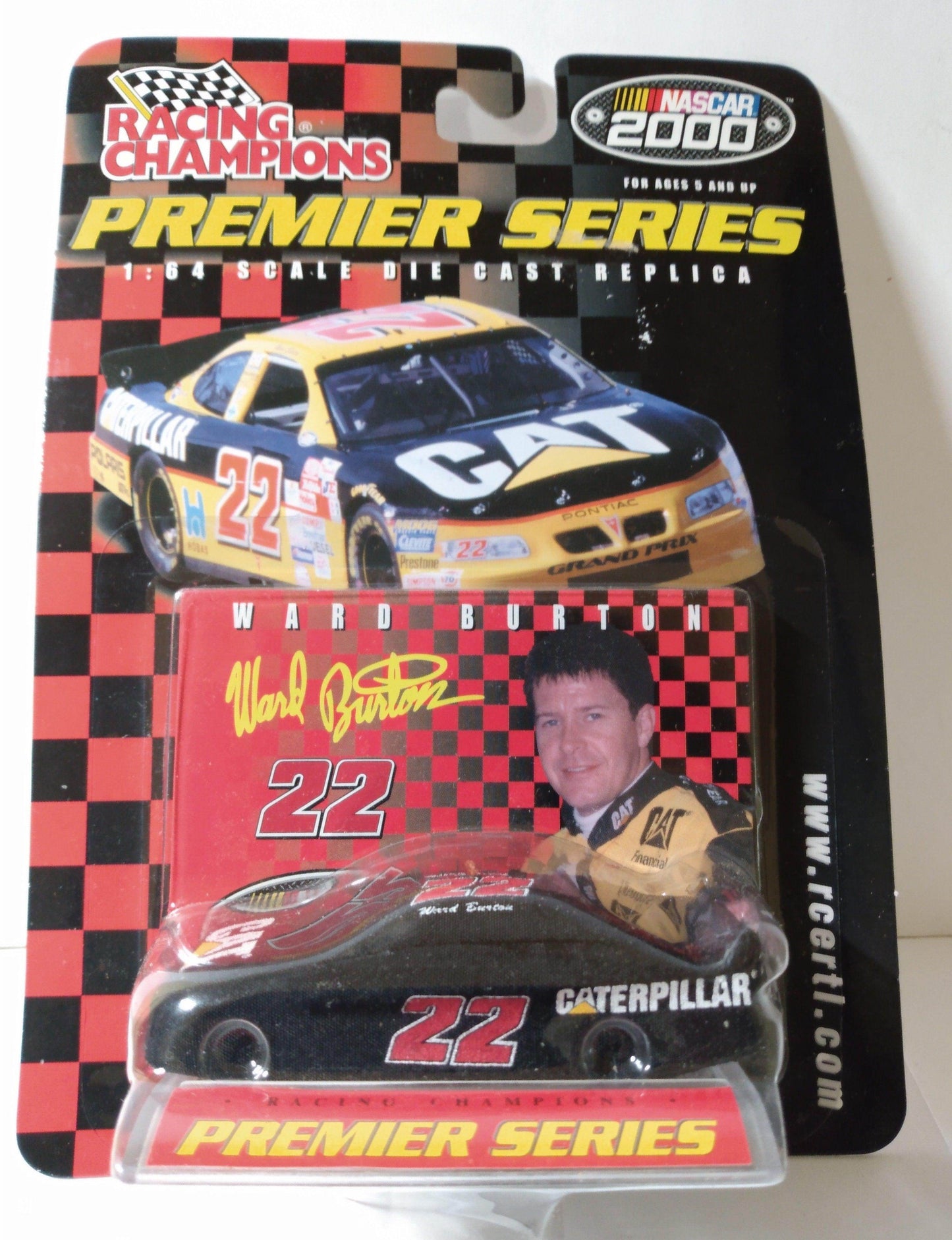 Racing Champions 2000 Premier Wade Burton Caterpillar w/ Car Cover - TulipStuff