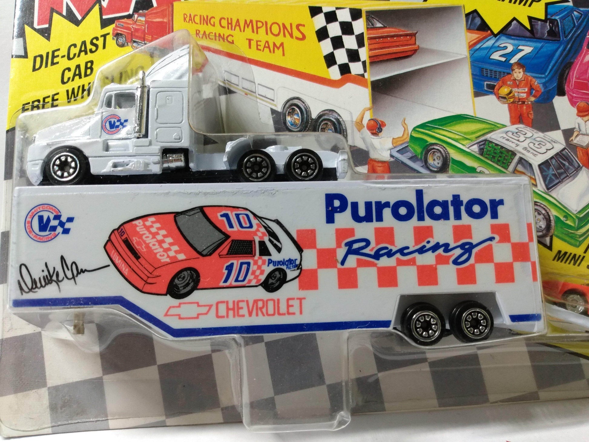 Racing Champions Micro Team Transporter 1992 Derrike Cope Purolator - TulipStuff