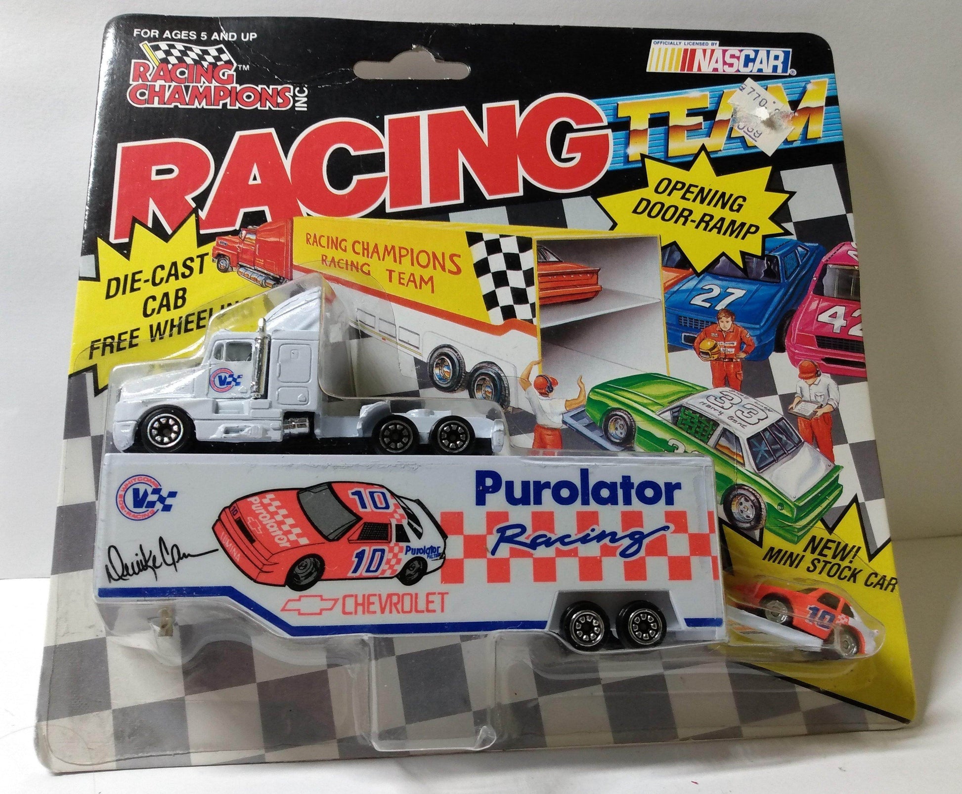 Racing Champions Micro Team Transporter 1992 Derrike Cope Purolator - TulipStuff