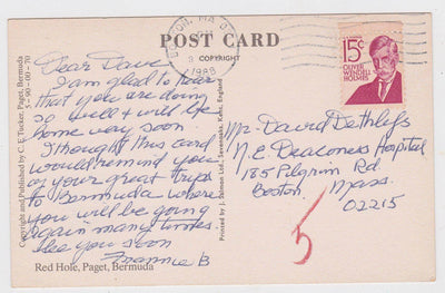 Red Hole Paget Bermuda Ethel Tucker Art Postcard - TulipStuff