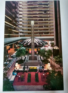 Regency Hyatt House Hotel Lobby Atlanta Georgia 1970's Postcard - TulipStuff