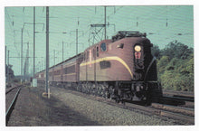 Load image into Gallery viewer, Pennsylvania Railroad Passenger Train GG1 Electric Locomotive Postcard - TulipStuff
