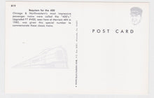 Load image into Gallery viewer, Chicago and Northwestern #400 EMD F7 Passenger Train Locomotive Postcard - TulipStuff

