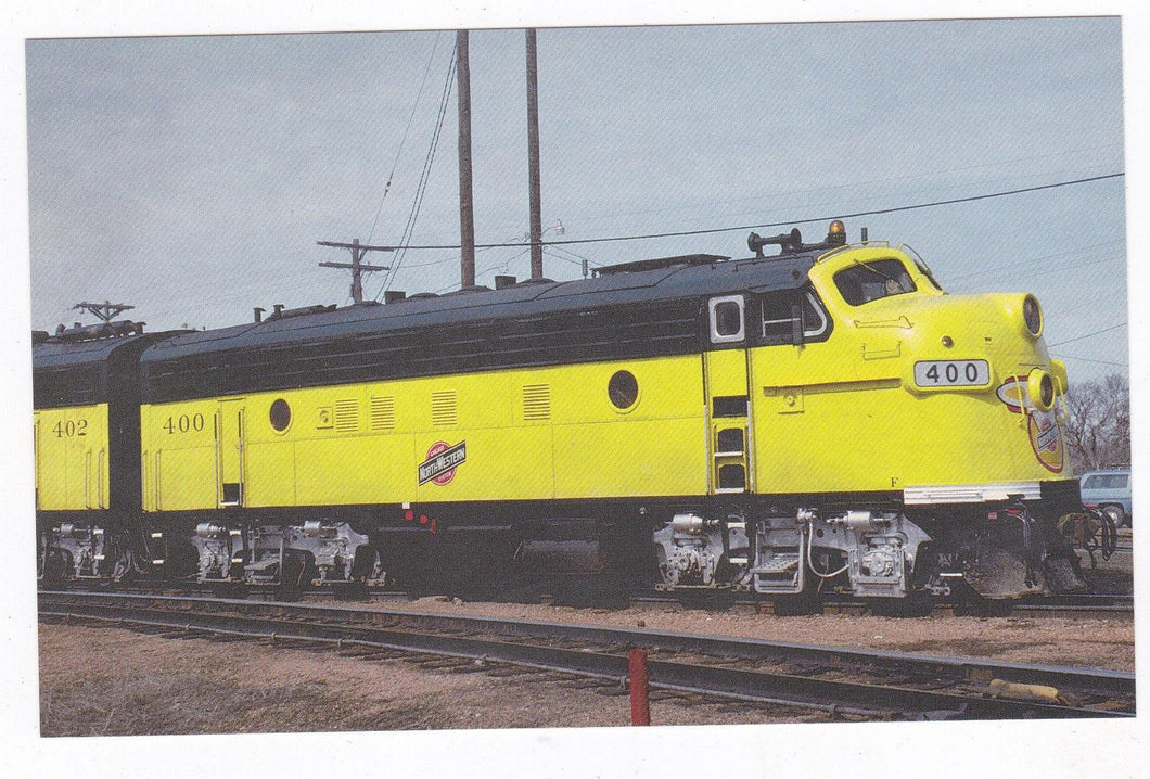Chicago and Northwestern #400 EMD F7 Passenger Train Locomotive Postcard - TulipStuff
