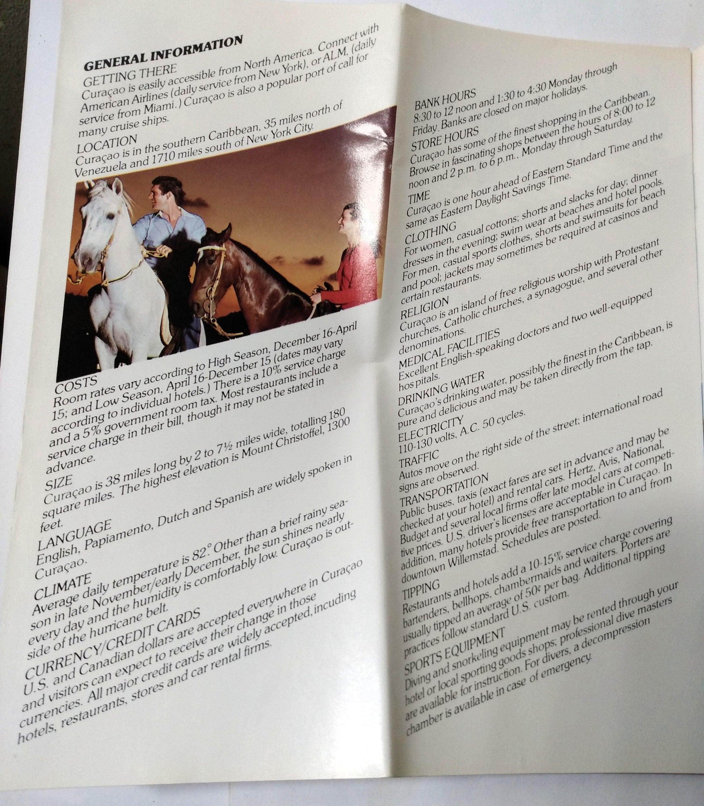 Right Now In Curacao Willemstad Caribbean 1980 Travel Brochure - TulipStuff