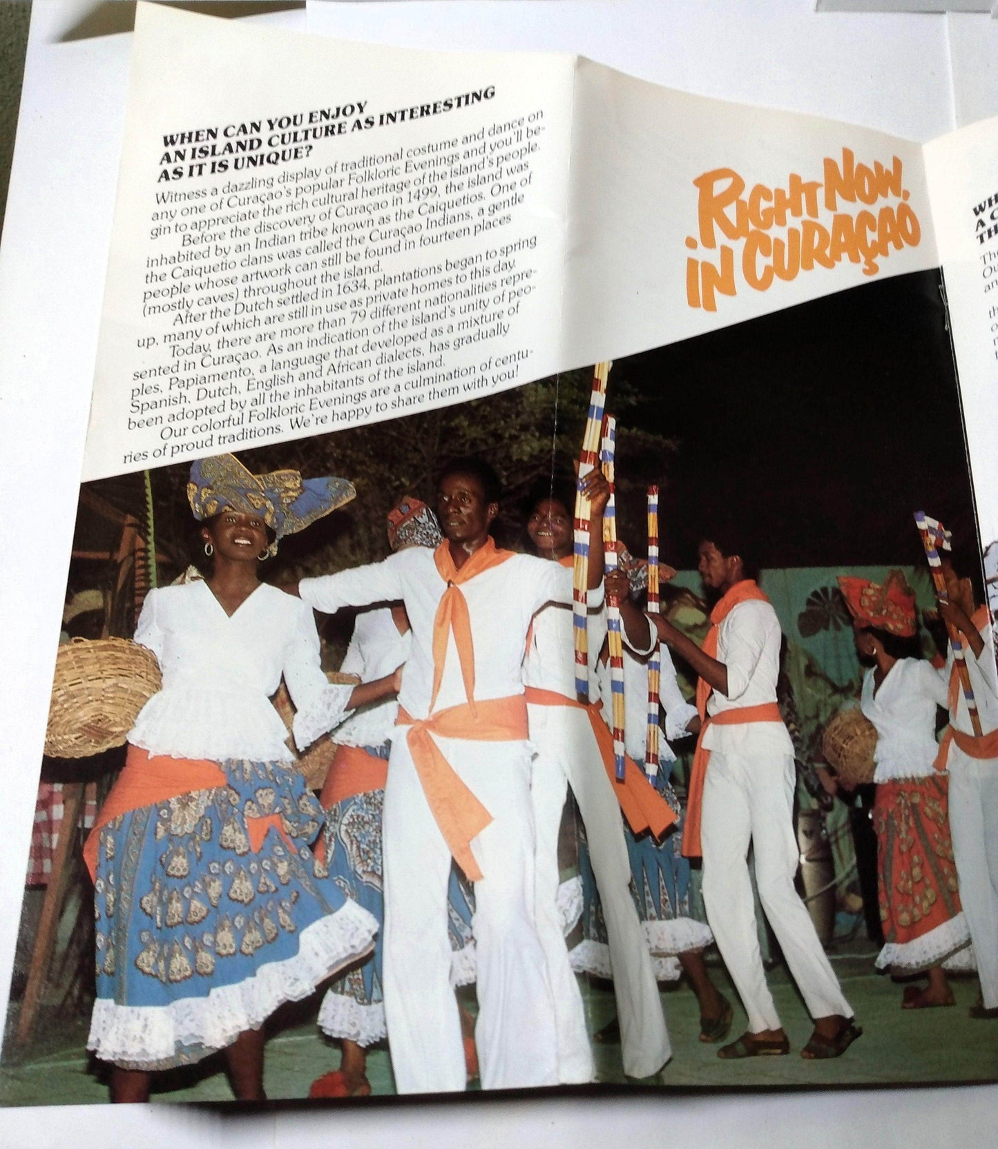 Right Now In Curacao Willemstad Caribbean 1980 Travel Brochure - TulipStuff