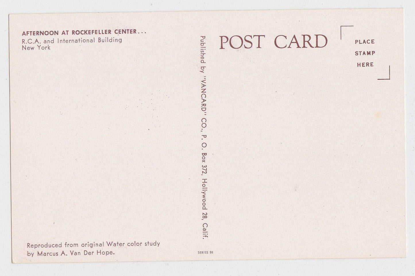 Rockefeller Center RCA Building Afternoon New York City 1950's Postcard - TulipStuff