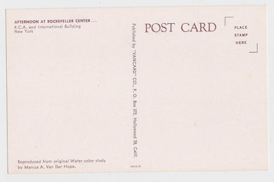 Rockefeller Center RCA Building Afternoon New York City 1950's Postcard - TulipStuff