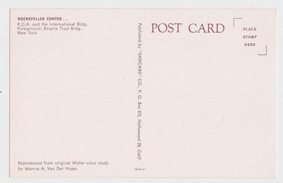 Rockefeller Center RCA Building New York City 1950's Postcard - TulipStuff