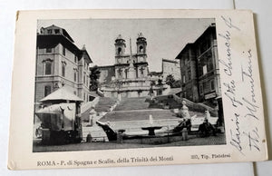 Roma Piazza di Spagna e Scalin della Trinita dei Monti Pistolesi 1900 - TulipStuff