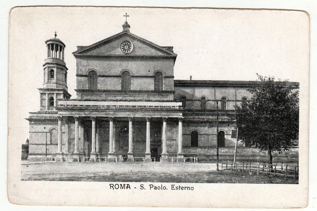 Roma San Paolo Esterno Roman Catholic Papal Basilica Italy 1900's - TulipStuff
