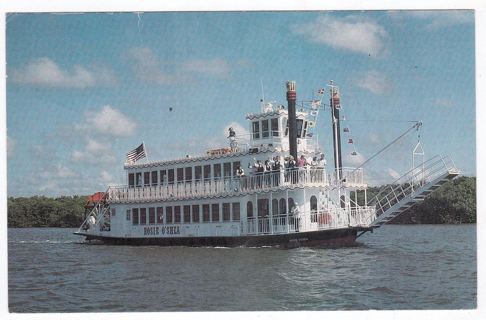 Rosie O'Shea Paddlewheeler Marco Island Naples Florida Postcard - TulipStuff