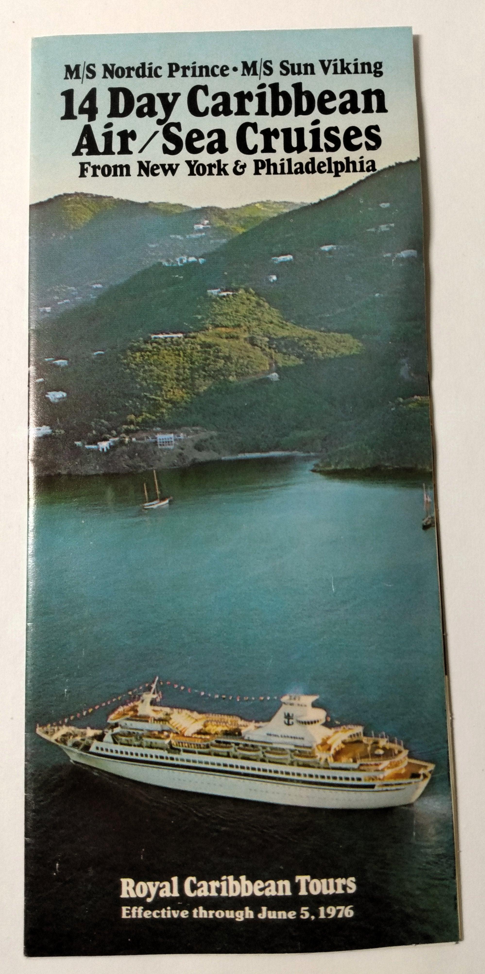 Royal Caribbean Cruise Line 1975-76 Sun Viking Nordic Prince Brochure ...