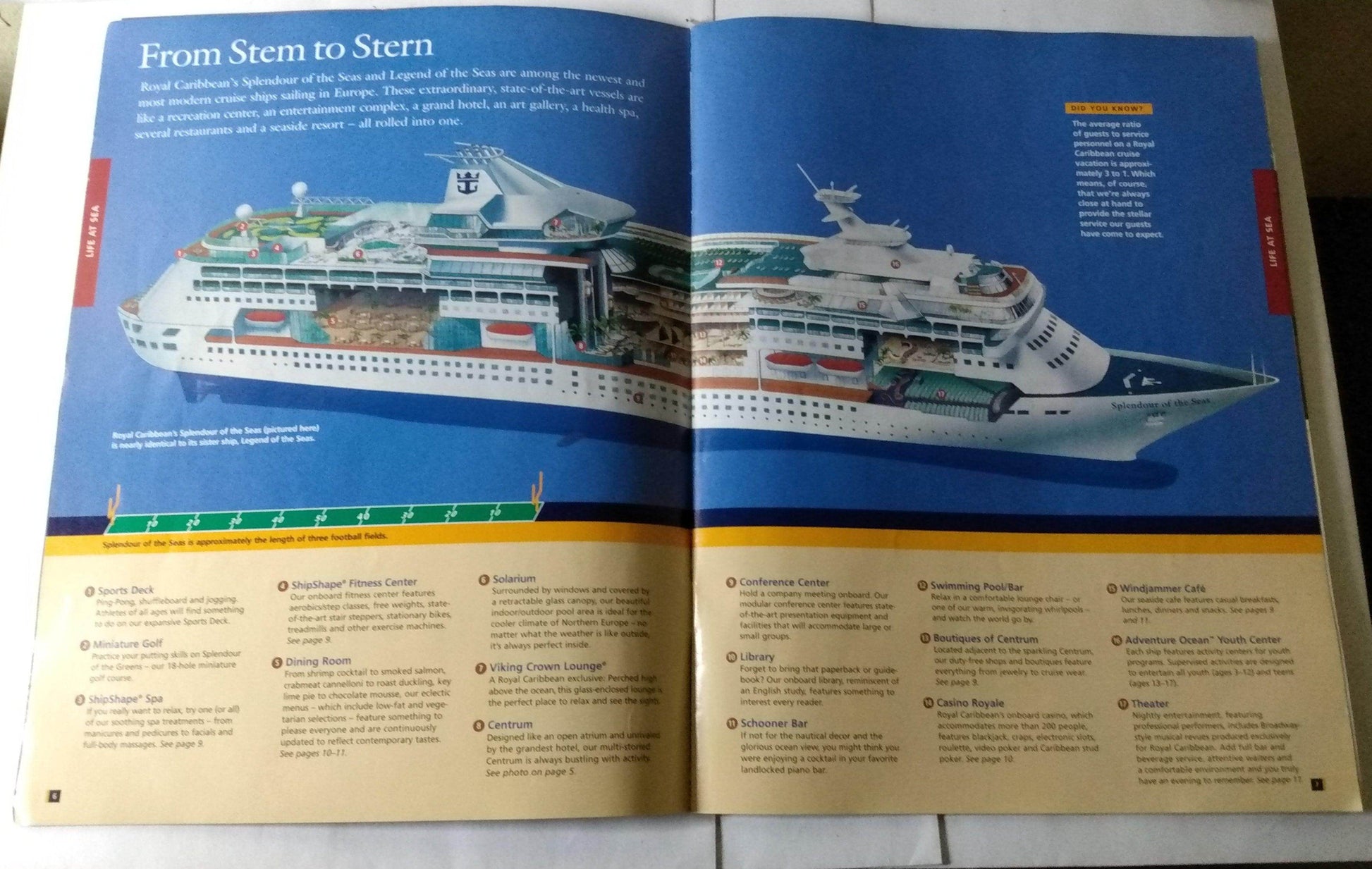 Royal Caribbean Cruises Legend/Splendour Of The Seas 1999 Europe Brochure - TulipStuff