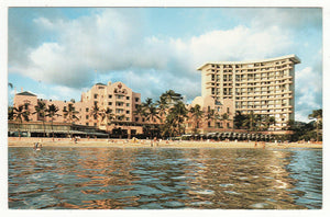 Royal Hawaiian Hotel Pink Palace Honolulu Hawaii 1970's Postcard - TulipStuff