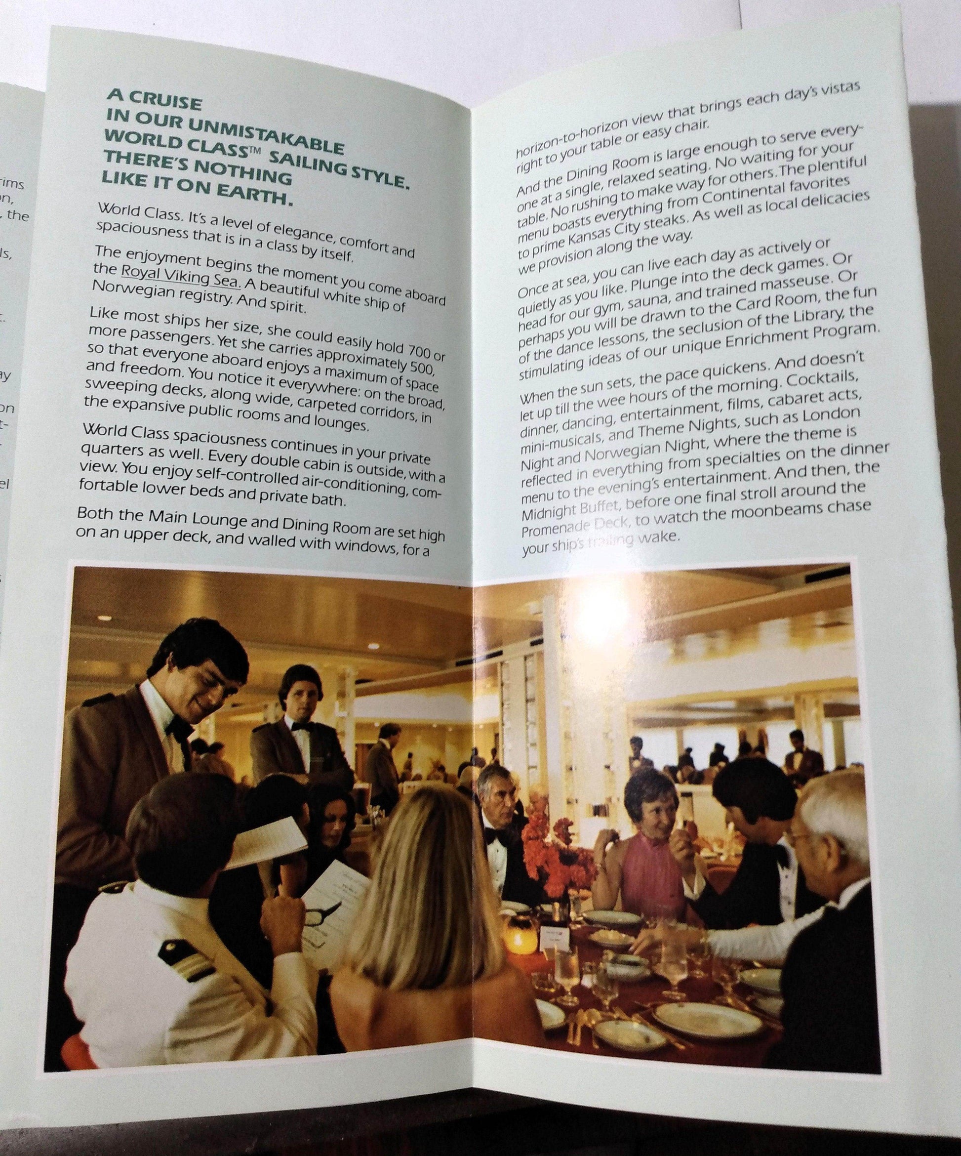 Royal Viking Sea 1980 British Isles Norwegian Fjords Cruise Brochure - TulipStuff