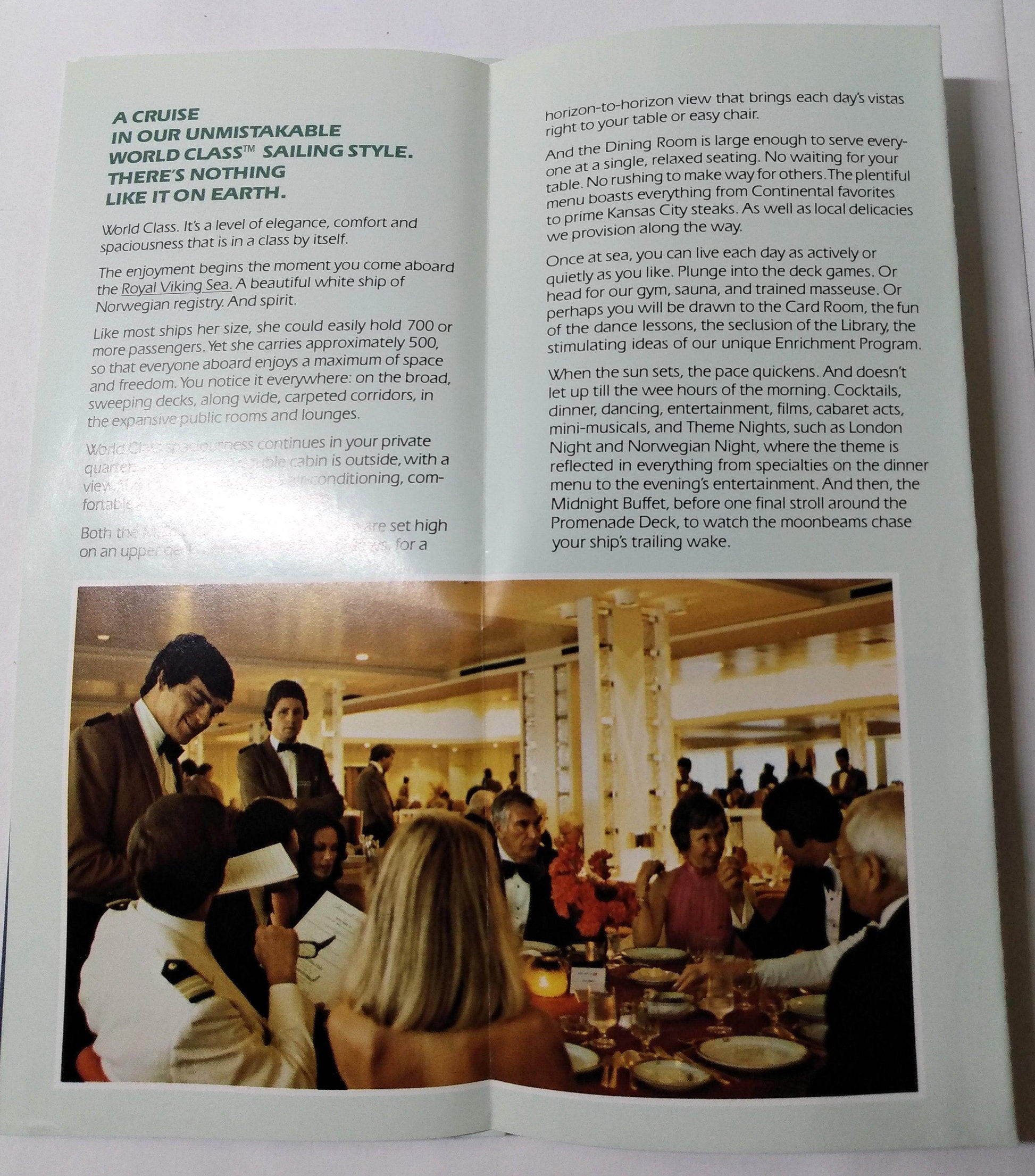 Royal Viking Sea 1980 British Isles Norwegian Fjords Cruise Brochure - TulipStuff