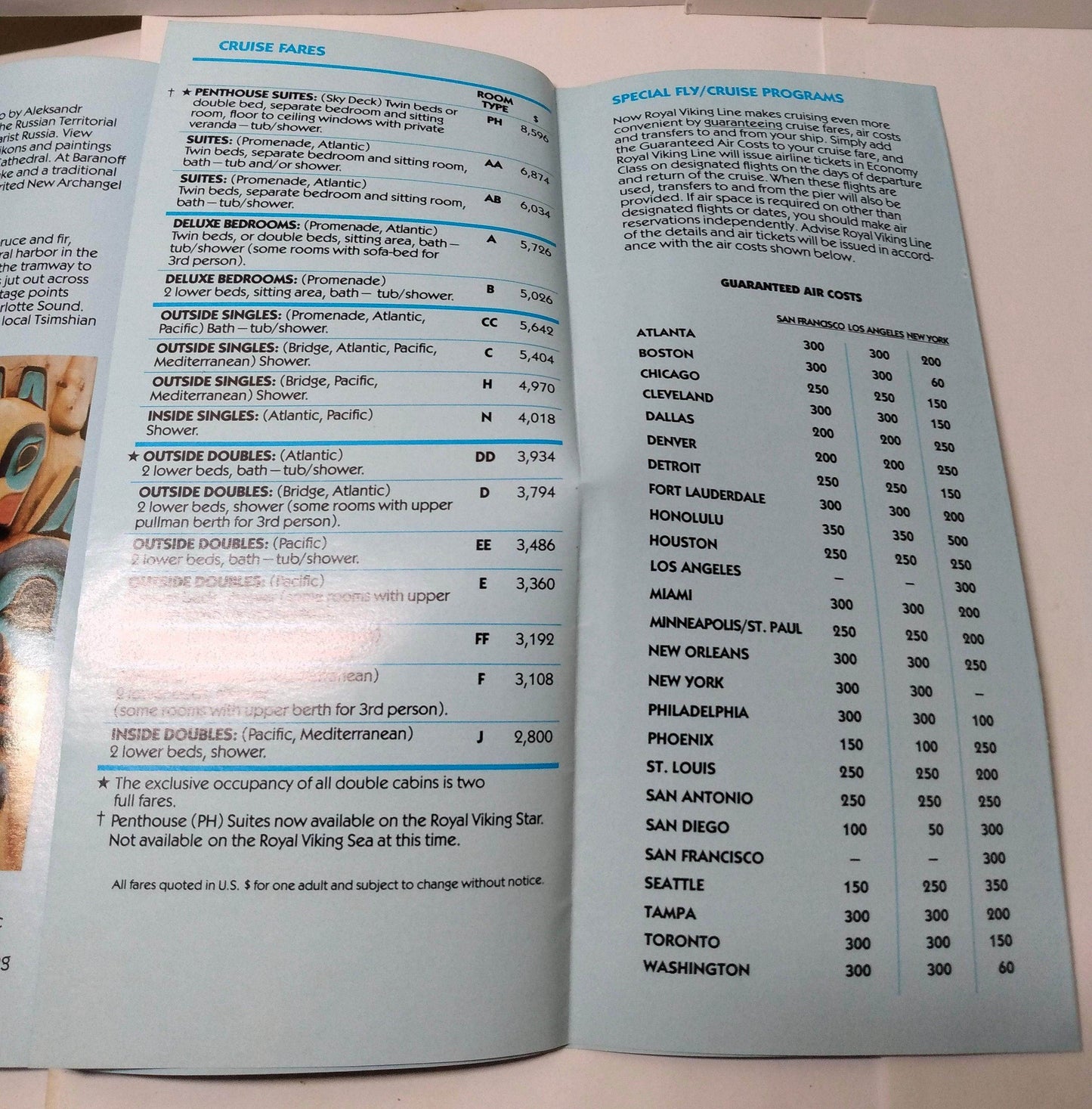 Royal Viking Line 1982 Alaska Canada New England Cruise Brochure - TulipStuff