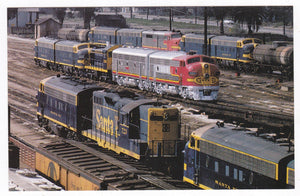 AT&SF Santa Fe Warbonnet Diesel Locomotives At San Bernardino 1963 - TulipStuff