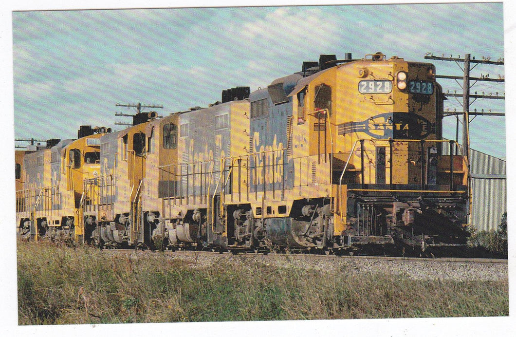 AT&SF Santa Fe Yellowbonnet Geeps EMD GP7 GP9 Locomotives - TulipStuff