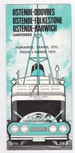 Load image into Gallery viewer, Sealink 1972 Car Ferry Schedule Dover Ostende Harwich Folkestone French - TulipStuff

