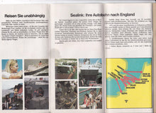 Load image into Gallery viewer, Sealink 1972 Car Ferry Autobahn Nach England Schedules German Brochure - TulipStuff
