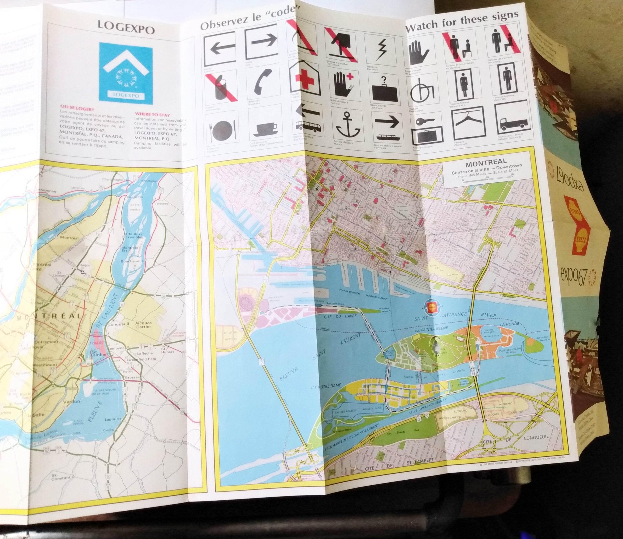 Shell Oil Expo 67 Int'l And Universal Exposition Montreal Canada Map ...